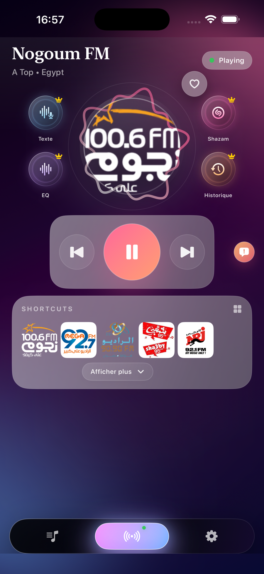 Application Radio Égypte en direct